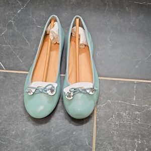 New Sam Edelman Woman's Felicia Luxe Ballet Flats Night Blue 6